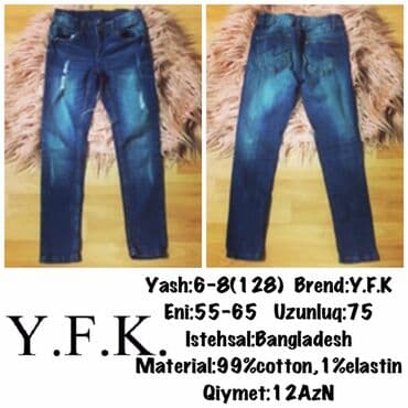 Məktəbli forması: Yash:6-8(128) Brend:Y.F.K Eni:55-65 Uzunluq:75 Istehsal:Bangladesh — 1