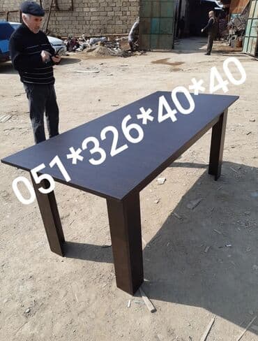 Masa və oturacaq dəstləri: Qonaq otağı üçün, Yeni, Açılan, Dördbucaq masa, 1 stul — 7