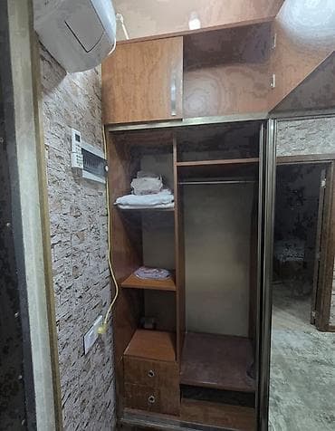 dehliz dolabi: 2 qapılı, Güzgülü, Qəhvəyi, Digər material, Kupe, Künc dolab — 3