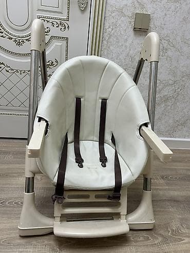 Детский мир: Uşaq yemək stulu Rəng: krem və qəhvəyi tonlar Təkli, möhkəm metal — 6