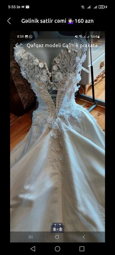 ziyafet geyimi per page 100: Gelinik satlır tecil ‼️🔴100 azn erazi bine defekdi yoxdı — 9