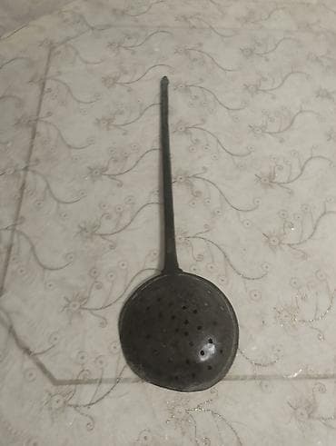 odun sobası: Metal süzgəc qaşıq - Material: tam metal (dəmir ərintisi) - Forma — 1