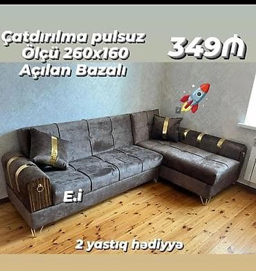 Künc divan, Açılan, Bazalı, Parça, Pulsuz çatdırılma