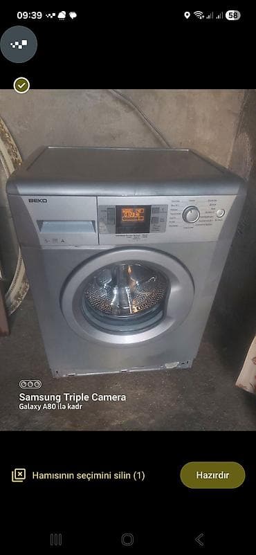 paltar yuyan 6 k: Paltaryuyan maşın Beko, 5 kq, İşlənmiş, Avtomat, Qurutmasız, Pulsuz çatdırılma, Ünvandan götürmə — 1