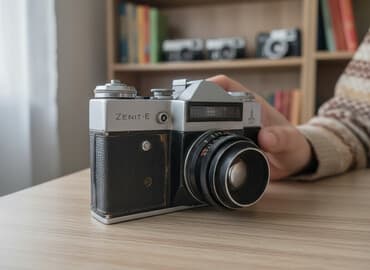 ucuz ayfon 11: Zenit‑E SLR plyonkali fotoaparat - Gülləkeçirməz metal korpuslu, 35 — 1
