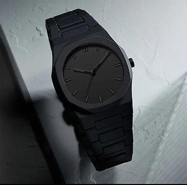 tek qaş: Minimalist dizayna malik qara rəngli qol saatı - Tam qara “stealth” — 4