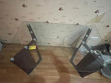 islenmis stullar: Qonaq masası, İşlənmiş, Açılmayan, Şüşə, Dördbucaq masa — 1