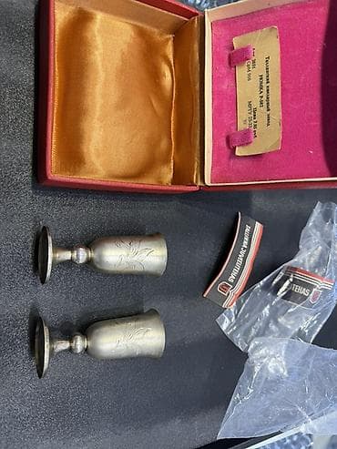 icki: 3 eded Qədəh qabı 93 gram 2 ədə Rumka 90 gram Qaşığlar 93 gram — 2