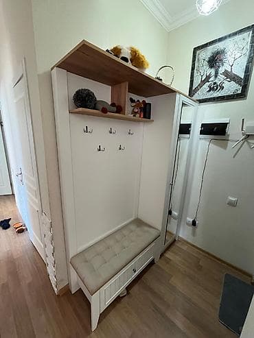 parça skaf: İşlənmiş, 1 qapı, Ağ, Digər material, Açılan, Düz dolab — 4