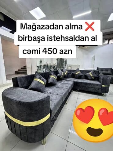 Künc divan, Yeni, Açılmayan, Bazasız, Parça, Şəhərdaxili pulsuz çatdırılma