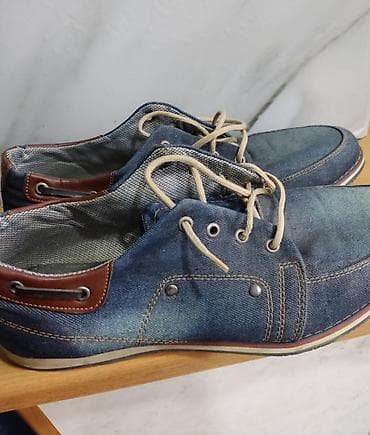 Kişi ayaqqabısı 45 razmer – denim üslublu krosovka/mokasin tipli