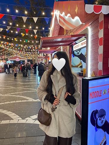 cins kurtqa: Qadınlar üçün isti kürk effektli palto - Rəng: açıq bej/şampan - — 2