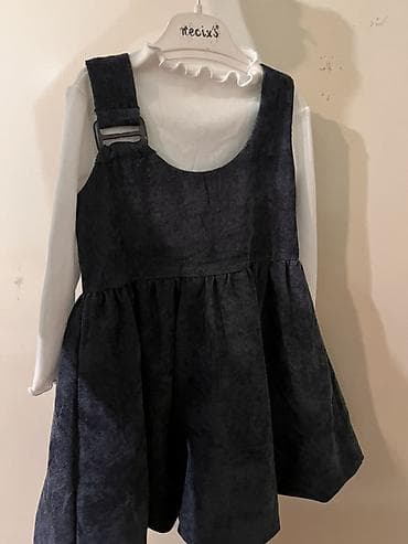 Костюмы: Qız uşaqları üçün 2li dest geyim (2-3 YAŞ) - Üst: ağ, uzunqol, boğaz — 3