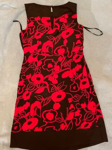 сони на прокат: Коктейльное платье известного бренда Monsoon, черно-красное, размер — 2