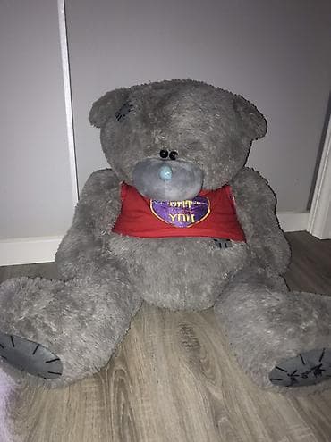 Böyük ölçülü yumşaq oyuncaq ayı - Rəng: boz, burun hissəsi açıq lalafo.az -da Böyük ölçülü yumşaq oyuncaq ayı - Rəng: boz, burun hissəsi açıq