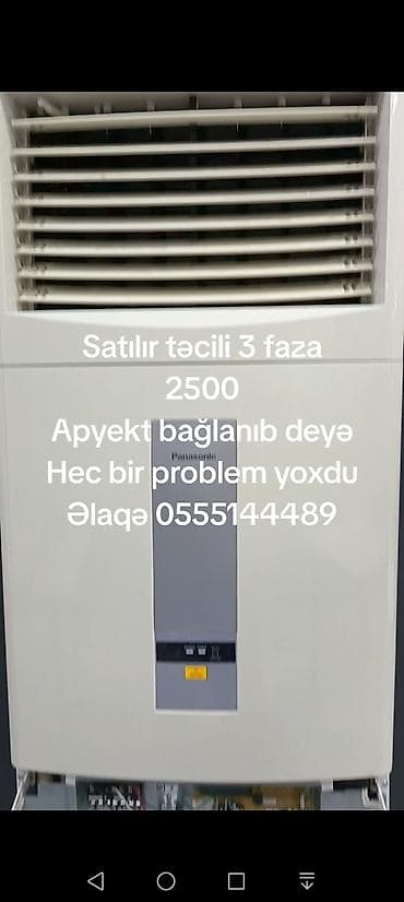 Panasonic 3 faza hec bir problem yoxdur hazır sökülüb real alıcıya