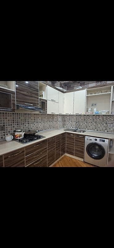 kicik şkaf: Mətbəx mebeli dəsti – künc yerləşimli, modul tipli - Üslub: müasir — 4