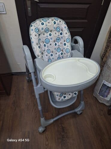 коврик для детей: Uşaq yemək stulu - Rəng: boz çalarlar, naxışlı yumşaq oturacaq və bel — 2