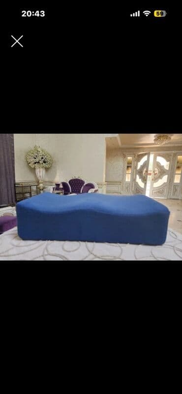 reception masa: Pufik masa, Parça, rəng - Göy — 1