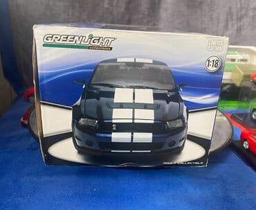 metbex tavan modelleri: Коллекционная модель Ford Mustang Shelby GT500 blue with white stripe — 3