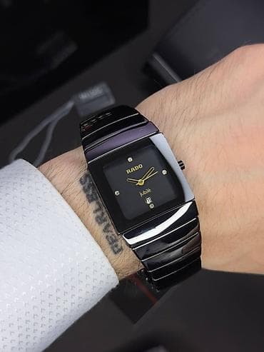 RADO Jubile kişi qol saatı - Korpus: düzbucaqlı, parlaq qara — 4