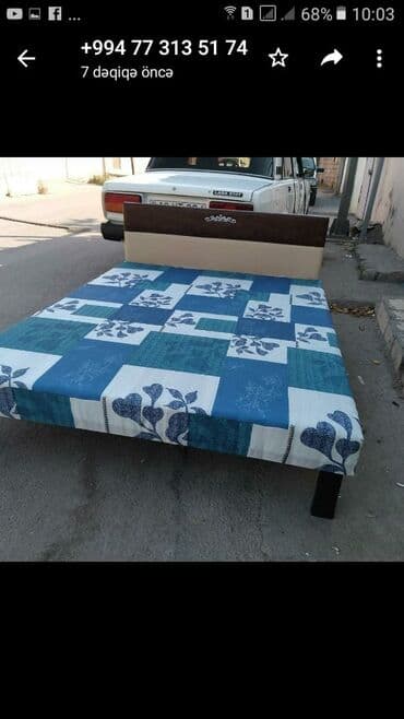 Ev üçün mebel: Çarpayı təzə Hazırı var Çatdırılma münasib qiymətə 1 nəfərlik 60 manat — 1