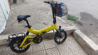 велосипед с корзинкой: Kompakt şəhər velosipedi – qatlanan model - Rəng: parlaq sarı - — 1