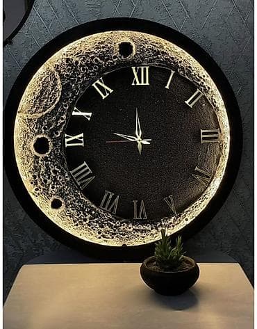 panel radiyatir: Dekorativ “Ay” LED divar lampası - Dairəvi dizayn: Ay səthinin krater — 6