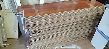 Laminat döşəmə satılır. - Ümumi sahə: 5 m² - Taxta naxışlı, qəhvəyi