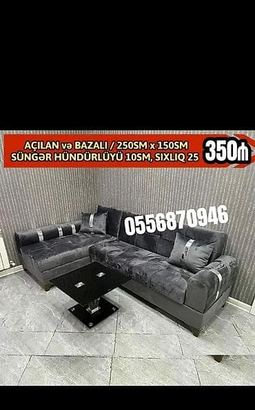 Künc divan, Yeni, Açılan, Bazalı, Parça, Pulsuz çatdırılma