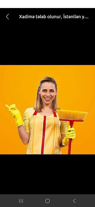 Ev köməkçisi tələb olunur, 2/2, 1 ildən az təcrübə, Saatlıq ödəniş