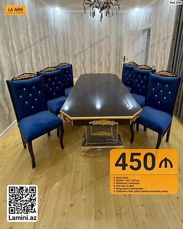 Masa dəsti – Kod: 3368 - Masa ölçüləri: 100 × 200 sm - Mexanizm