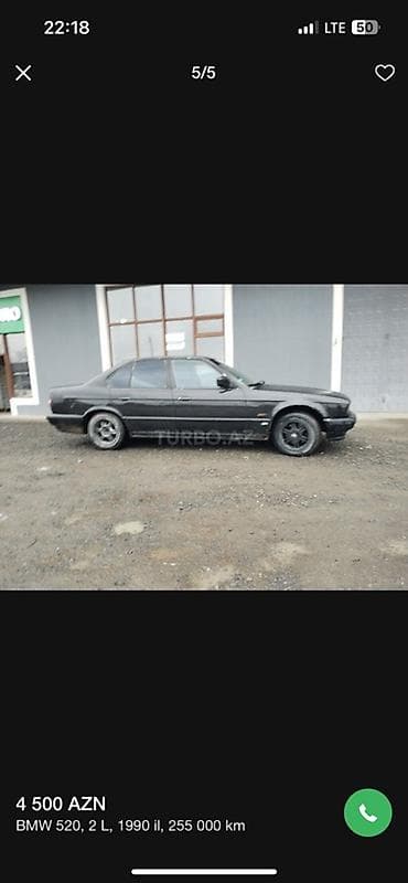 gence turbo az: BMW 520: 2 l | 1990 il Sedan — 4