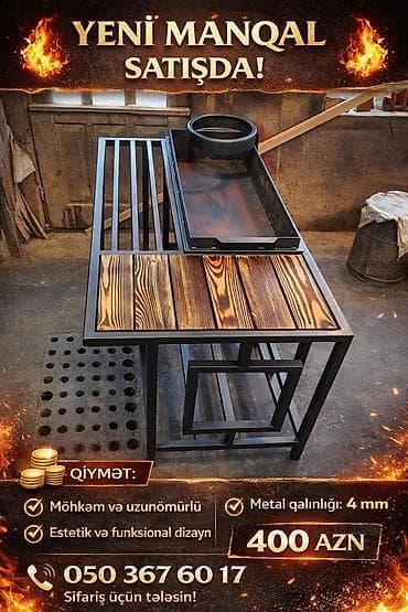 list demirler: Manqal, Kömür, Qapaqlı — 1