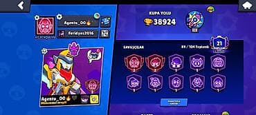 bujuteriya: Brawl Stars hesabı - Kupa yolu: 38.924 - Toplam prestij: 21 - — 1