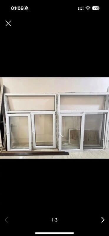 Ev üçün dekor: İşlənmiş İkiqat şüşə paketi Plastik pəncərə, Еni: 158 sm, Uzunluğu: 178 sm — 1