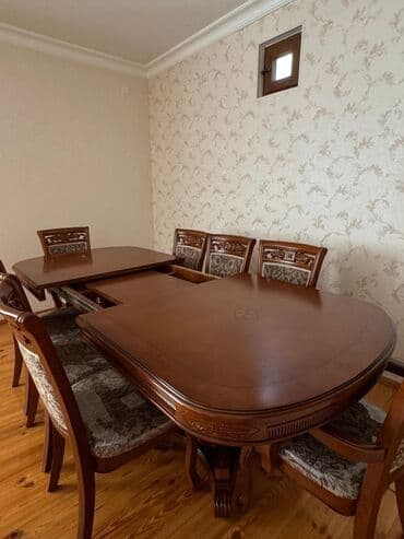 стол из массива дерева: Для гостиной, Овальный стол, 8 стульев — 7