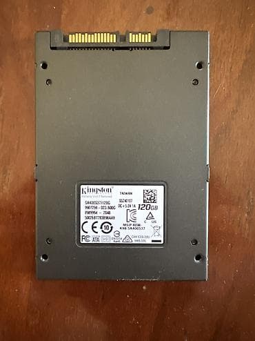 250 gb hard disk: 120 GB Kingston SSD 2.5 — 2