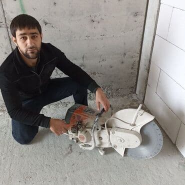 ремонт в стиле лофт: Səssiz tozsuz səliqəli kəsim. Beton katlavan monolit kubik — 2