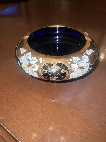 konfet qabı: Cexiya istehsali kulqab - Material: qalın, yüksək parıltılı şüşə — 1