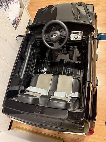 Lexus LX-570 uşaq elektro maşını – realistik dizaynlı, qara rəngdə — 4