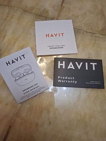 Kompüter ehtiyyat hissələri: Havit OpenBuds 02A – Open-ear simsiz qulaqlıq Xüsusiyyətlər: - Açıq — 9