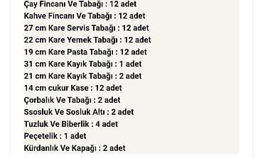 Обеденный набор, Фарфор, 6 персон, Турция — 6