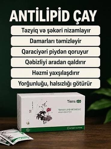 versage sep: “Antilipid Çayı" * Tam təbii Jenşenli,Yaşıl Çay. Tərkibi:6növ yaşıl — 5