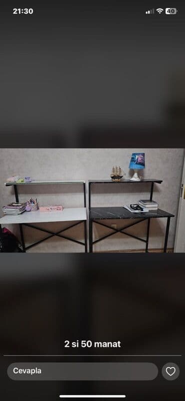 stol balaca: Kompüter masası, Açılmayan, Laminat, Dördbucaq masa — 1