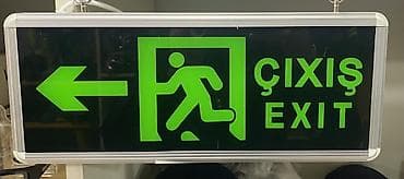 LED “ÇIXIŞ / EXIT” göstərici lövhələri - İkidilli yazı: “ÇIXIŞ / — 1
