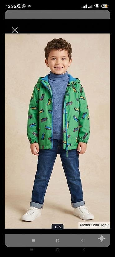 Kurtkalar: Uşaq üçün kapüşonlu yüngül küləkkeçirməz gödəkçə - Rəng: parlaq — 1