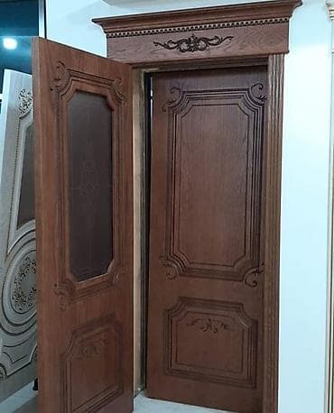 qapi dekoru: Klassik dizaynlı daxili qapılar - Material: ağac teksturalı MDF/taxta — 2