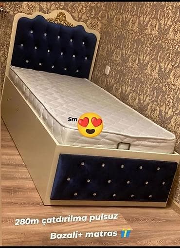 Yeni, Təknəfərlik çarpayı, Bazalı, Matras ilə, Siyirməsiz