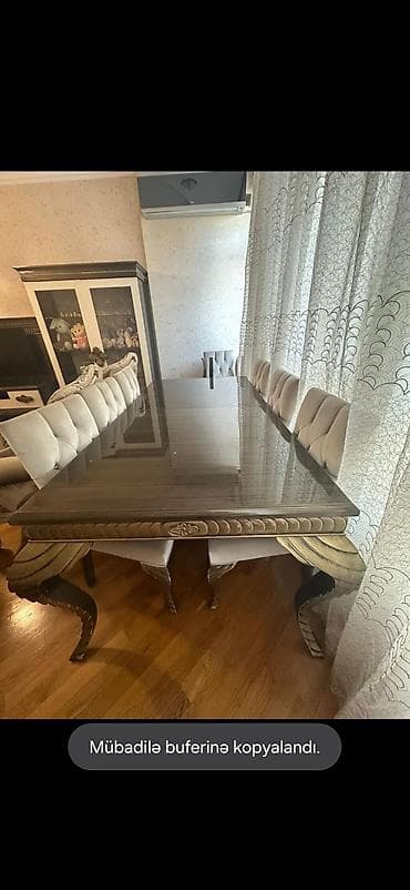Qonaq otağı üçün, Açılmayan, Dördbucaq masa